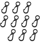 10Pcs Black Plastic Snap Clip Hook Camping Carabiner Buckle Outdoor Tent Accessories Multifunctio...