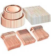 Yinbanban 168pcs Plates and Napkins Tableware Set