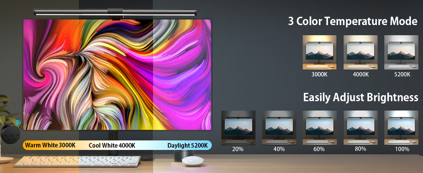 3 Color LED Monitor Light Bar