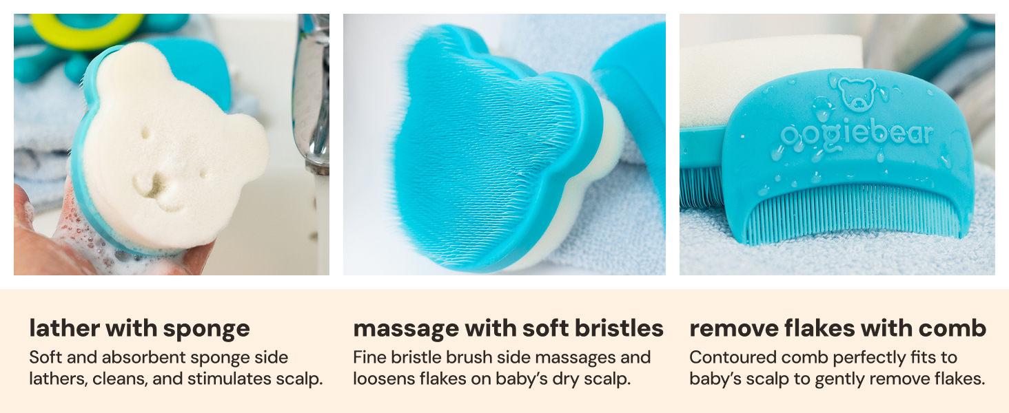 curved comb fits to baby's head