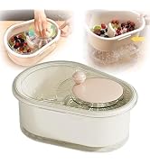 BSFRNF 2025 New Fruit Cleaner Spinner, Large Multifunctional Vegetable Washer Bowl with Brush, Fr...