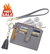 New Fashion Kingdom Wristlet Keychain Wallet for Women Slim Rfid Blocking Credit Card Holder Wris...