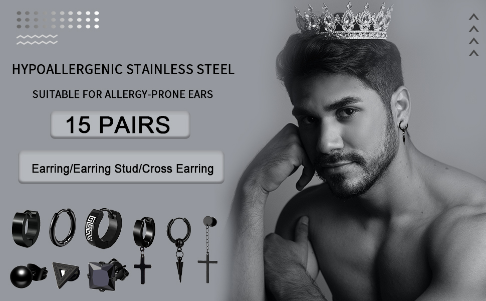 features of the 15 pairs earring set