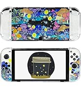RHOTALL Clear Cover Case Compatible with Nintendo Switch OLED, Transparent Shell with Cute Patter...