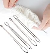 Upgraded DIY Rope Threader Clip, Drawstring Threader Tool Set, Stainless Steel Sewing Loop Turn...