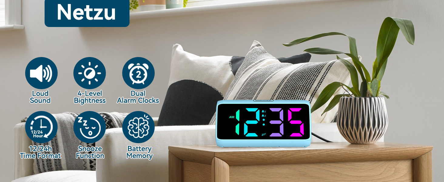 colorful alarm clocks for bedroom