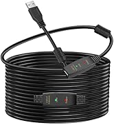 LDKCOK 50FT Active USB Extension Cable 2.0 Male to Female with A Extension chipset Signal Booster...
