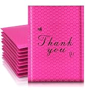 Jowlroel Thank You Bubble Mailers 4x8'' 50 Pack, Self Sealing Padded Envelopes, Strong Adhesion B...
