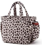 BAGSMART Lunch Bag for Women Small Cute Leopard Print Quilted Lunch Box Insulated Lightweight, Le...