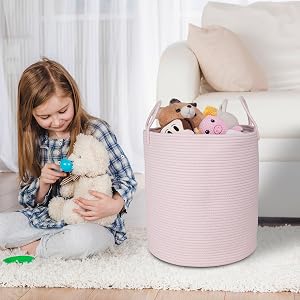 pink tall basket