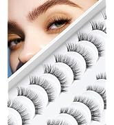 Onlyall Natural Lashes Wispy Eyelashes Natural Look False Lashes Mink False Eyelashes Volume Lash...