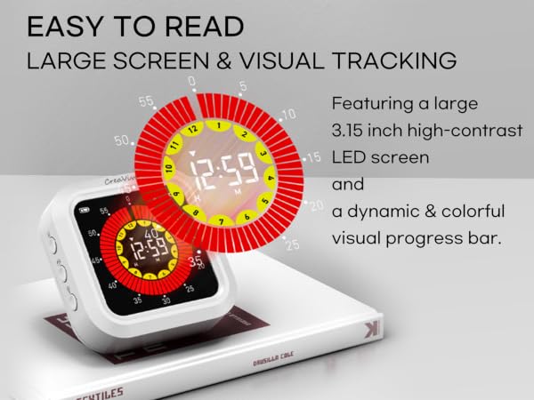 Easy to read Large LED display vivid visual tracking easy time tracking