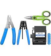 BAOSHLA(5-piece kit)Fiber optic Termination tool kit 7S Optical Fiber Cleaver with 3 Port Strippe...