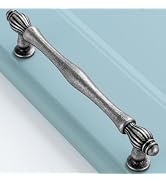 BEROSSA 5 Inch Screw Spacing, Antique Iron French Style Classical Pulls, Kitchen Cabinet Handles,...