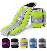 NEALFIT Ankle Weights for Men Women Kids, Leg Arm Wrist Weights with Adjustable Strap for Running...