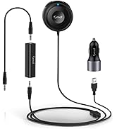 Bluetooth 5.0 Car Kit, AUX Bluetooth Adapter for Car with Ground Loop Noise Isolator for Handsfre...