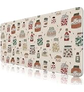 AUPET Leather Large Mouse Pad Desk Blotters – 35 x 17in Cute Desk Mat with PU Surface, Non-Slip D...