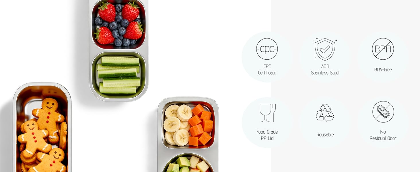 stainless steel snack containers