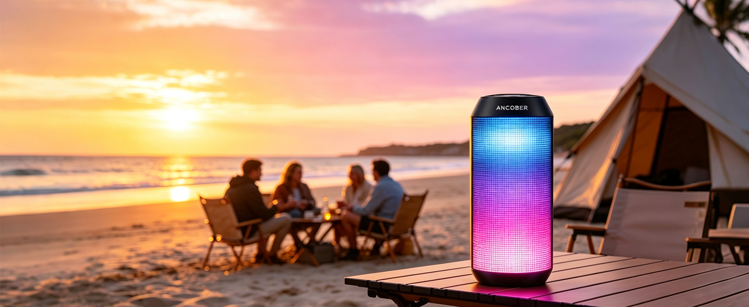 Vibrant LED Light Show: Bluetooth Speaker for Outdoor Party
