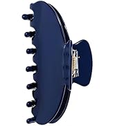 OideGuiing Durable Acetate Hair Clips - 4-Inch Dark Blue Claw Clips for Fine and Thick Hair (Dark...