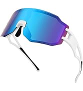 FEISEDY Sports Cycling Glasses Men Fashion Mirrored Bicycle Sunglasses One Piece Rimless Lens B2867
