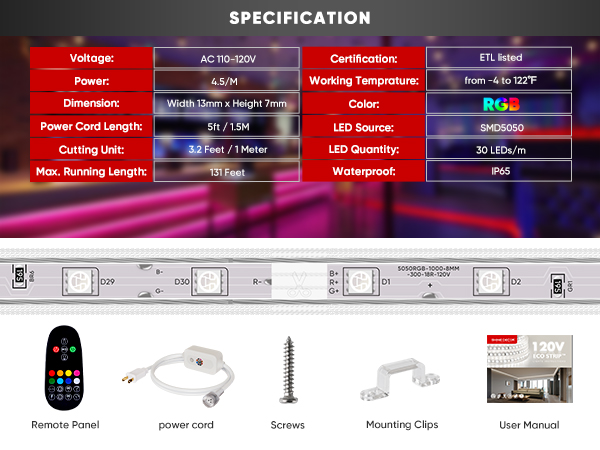 color changebale strip lighting outdoor