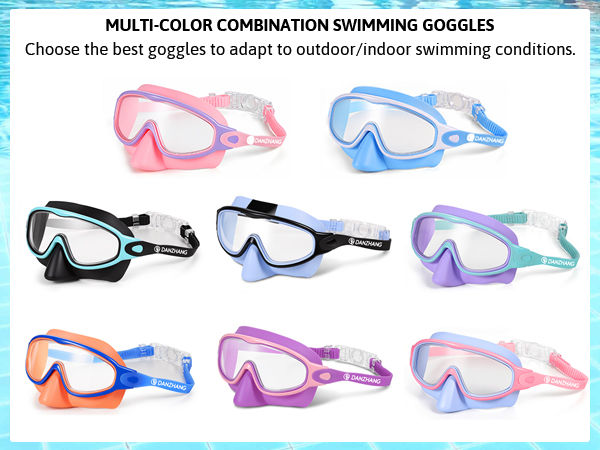 Kids Swim Goggles with Nose Cover