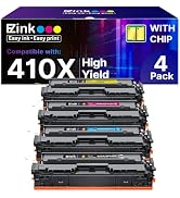 E-Z Ink 410X Toner Cartridges Compatible for HP 410X 410A CF410X CF411X CF412X CF413X to Use with...