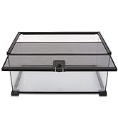 REPTI ZOO 10 Gallon Reptile Tank Glass Natural Cages Terrarium 20" x 12" x 10" Sliding Screen Top...