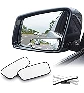 WildAuto Blind Spot Mirror, Rectangle Adjustable Car Auxiliary Universal Wide Angle Mirror for Un...