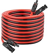 Kimbluth 10 AWG Solar Extension Cable 100FT, Flexible Solar Panel Wire with Male to Female Connec...