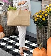 Non-Slip Rubber Backing Checkered Door Mat