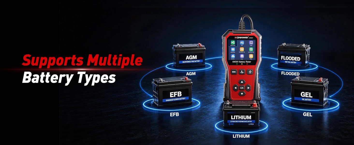 KW341 Battery Tester