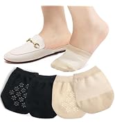 Women's Toe Socks for Mules, Half Socks for Women Toe Toppers Liner No Show Toe Covers 4/6 Pairs