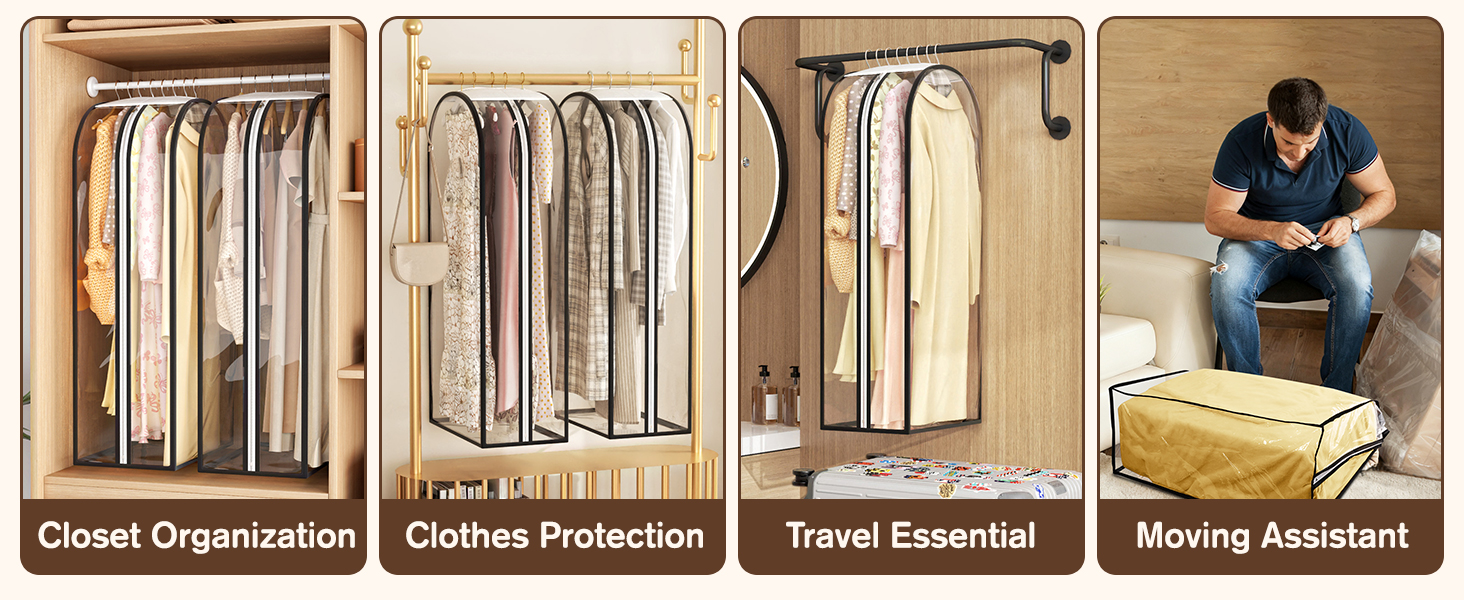 Closet Organization Clothes Protection Travel Essential Moving Assistant