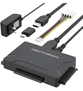 FEMORO Hard Drive Reader IDE SATA to USB 3.0 Adapter, USB + Type C External Hard Drive Data Ultra...