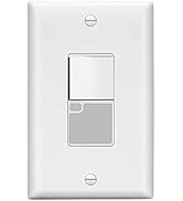 LIDER Minimalist Design LED Guide Light Paddle Switch with Automatic Daylight Sensor and Wall Pla...