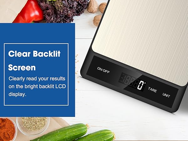 Clear backlit screen