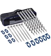 ?Homeon Wheels Camping Ground Anchors Aluminum Screw Heavy Duty Metal Non-Rust Cast Tent Anchors ...