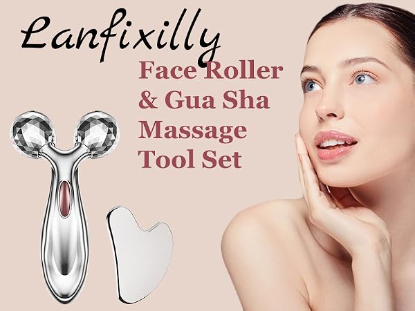 stainless steel gua sha face roller metal gua sha facial tool facial massager face sculpting tool