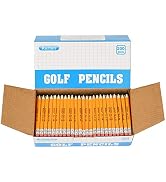 Rarlan Golf Pencils with Erasers, 2 HB, Pre-Sharpened, 200 Count Bulk Pack | 3.5” Mini Pencil, Sm...
