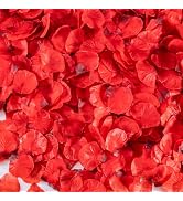 Sukh 1200pcs Artificial Flowers Rose Petals - Silk Flower Petals Fake Red Roses for Bridesmaid Gi...