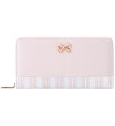 Sunwel Fashion Cute Wallets Girls Coquette Bow Small Wallet Pink Aesthetic with Card Slots ID Win...