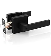 1 Pack Probrico Square Door Lever Privacy Door Lock Handleset Keyless Lockset Door Knobs Storage ...