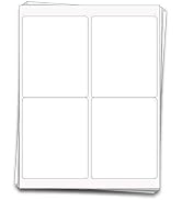 40 Large Wine Bottle White Vinyl Printable Labels, 4x5 inches, Weatherproof and Waterproof, fits ...