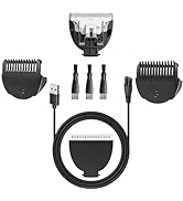 wotdmu MANSPOT Replacement Blades & Guards & Charger Cable for MANSPOT Trimmer, MANSPOT Groin Hai...