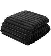 COZYXWORLD Striped Flannel Fleece Throw Thick Jacquard Blanket Bed Sofa Chair Soft Throw Blankets...