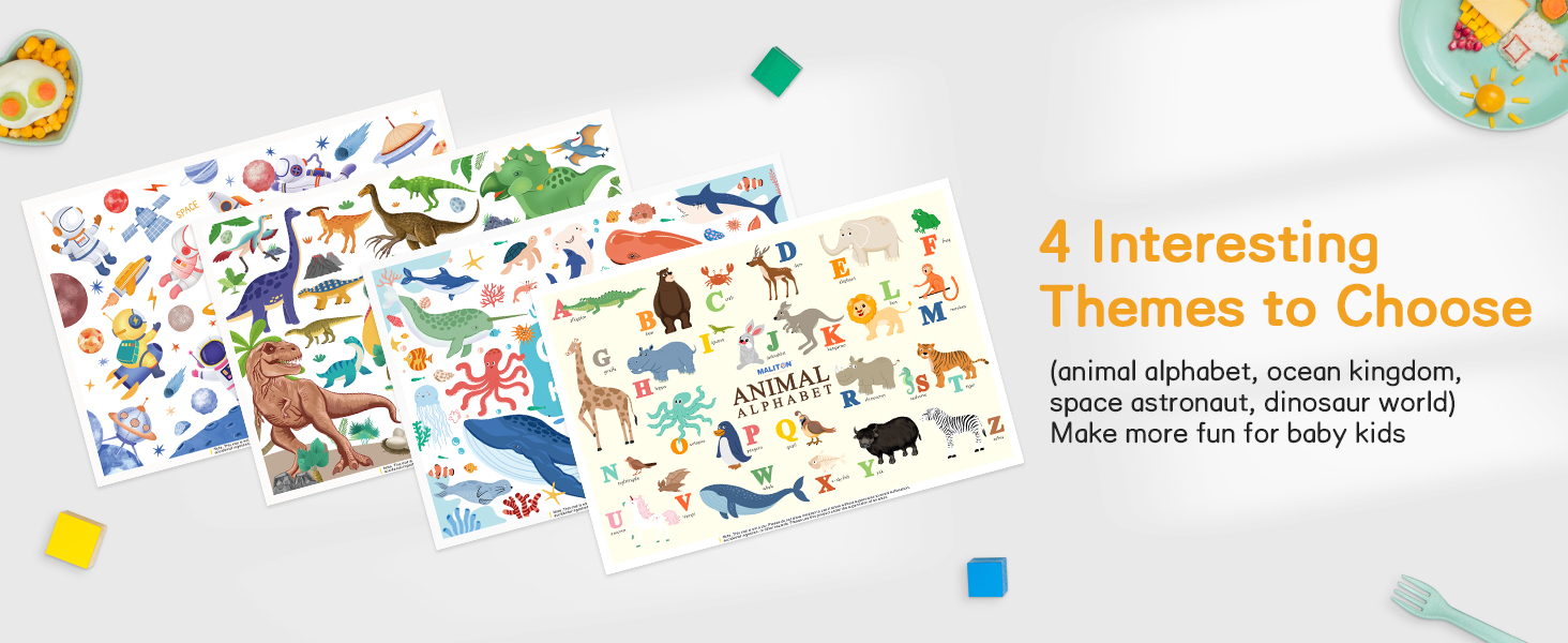 disposable placemats with 4 designs