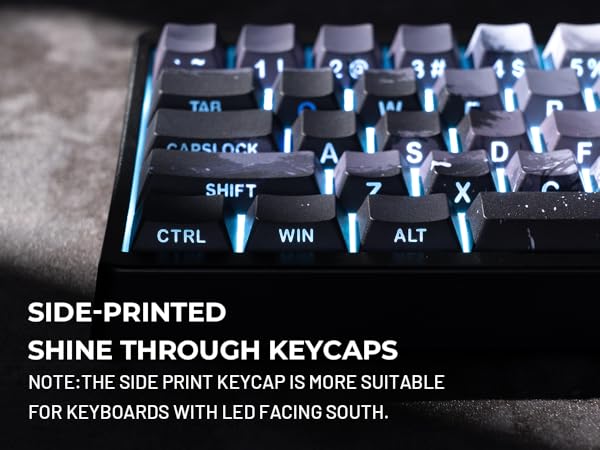 shine through keycaps