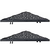 WELLUP Corner Shower Shelf with 4 Hooks,10 Inch 304 Stainless Steel Recessed Bathroom Shelves,No-...